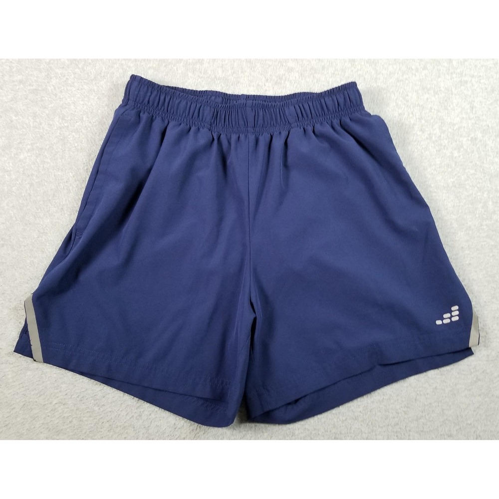 BCG Running Shorts Mens Small Blue Athletic Gym Workout Lined Reflective Pockets